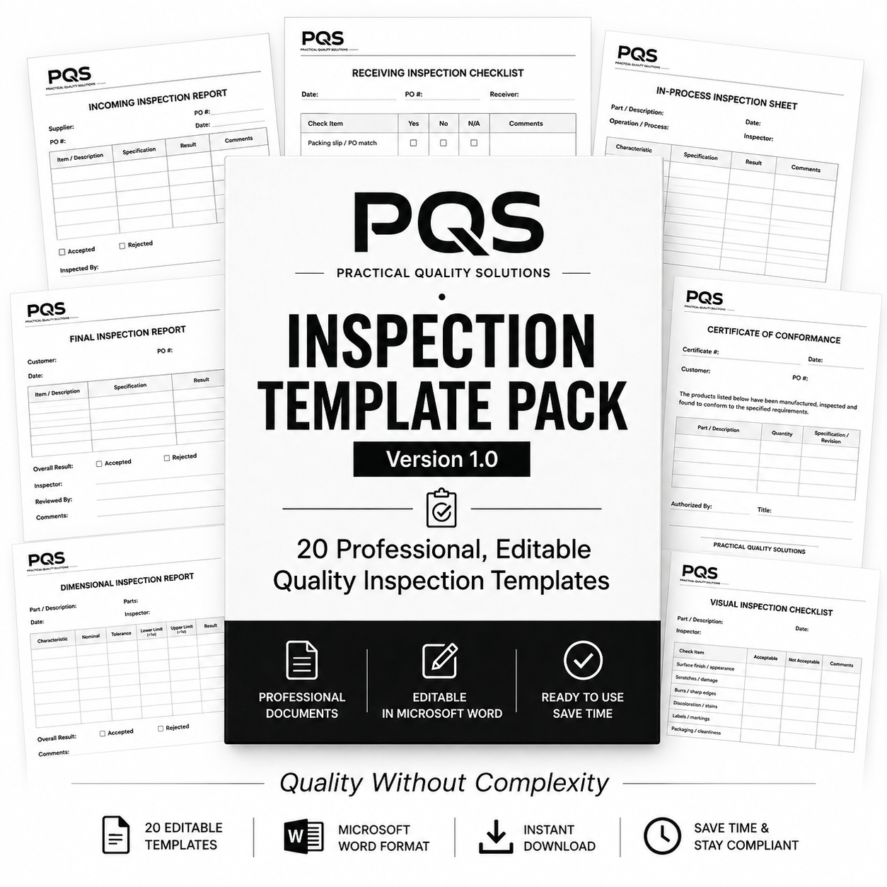 PQS Inspection Template Pack - Version 1.0